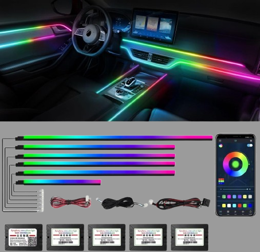 WEBUPAR Dreamcolor Acrylic Interior Car Lights (6-in-1)