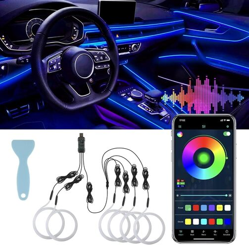 LivTee Smart LED Car Lights Interior (6-in-1)
