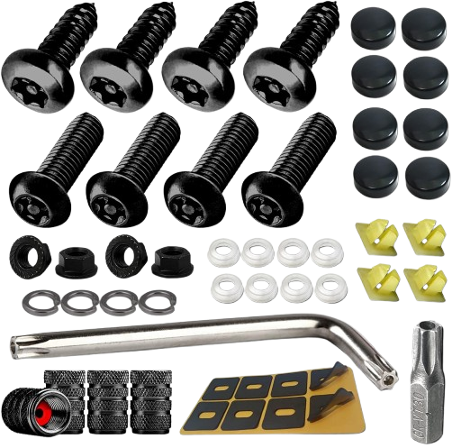 Aootf black anti theft license plate screws kit – best anti theft license plate screws for cars, trucks, and SUVs