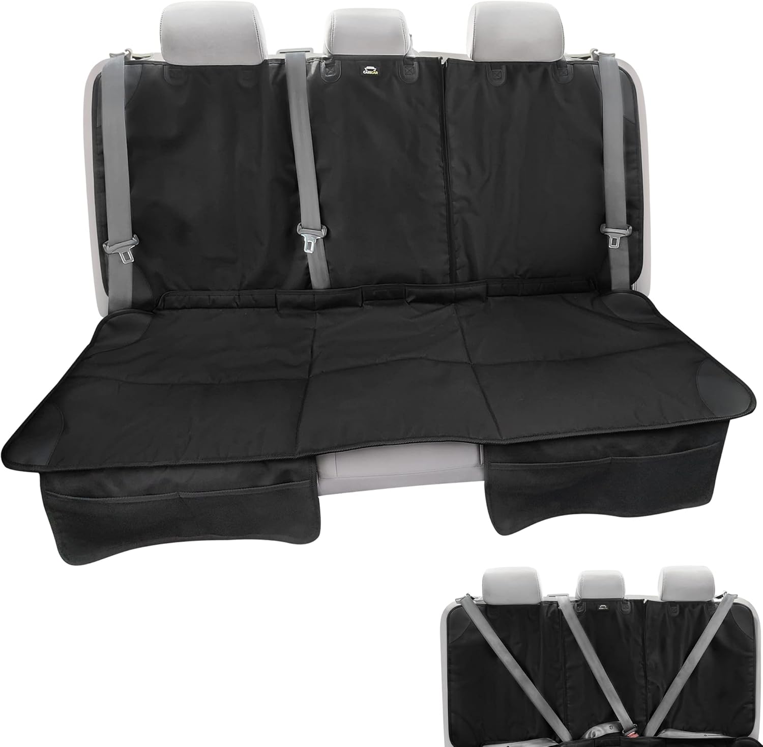 Caricar Car Seat Protector with 4 Pockets
