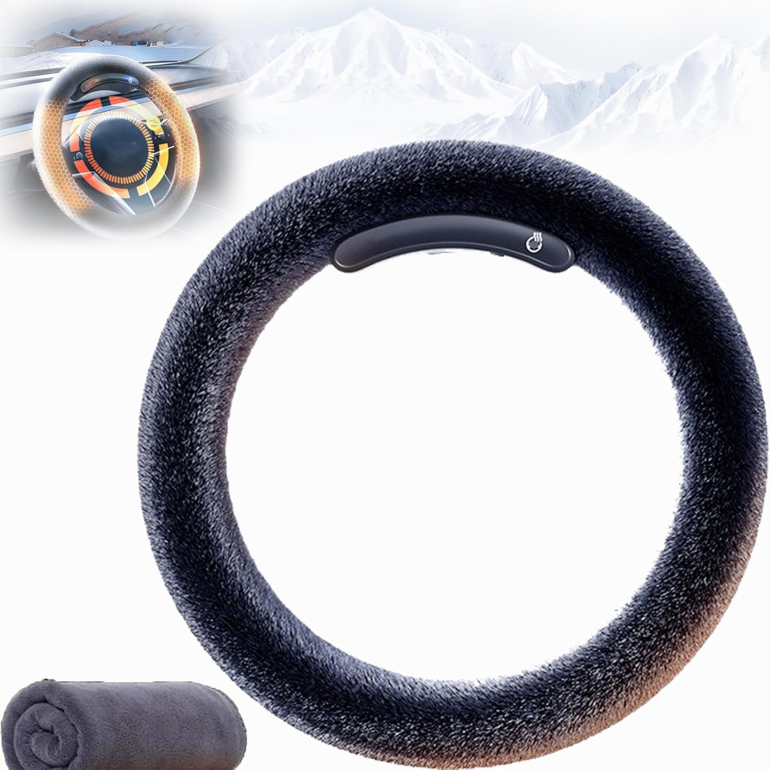 <strong>Heated Steering Wheel Cover Wireless, Rechargeable Cordless Hand Heater (Generic)</strong>