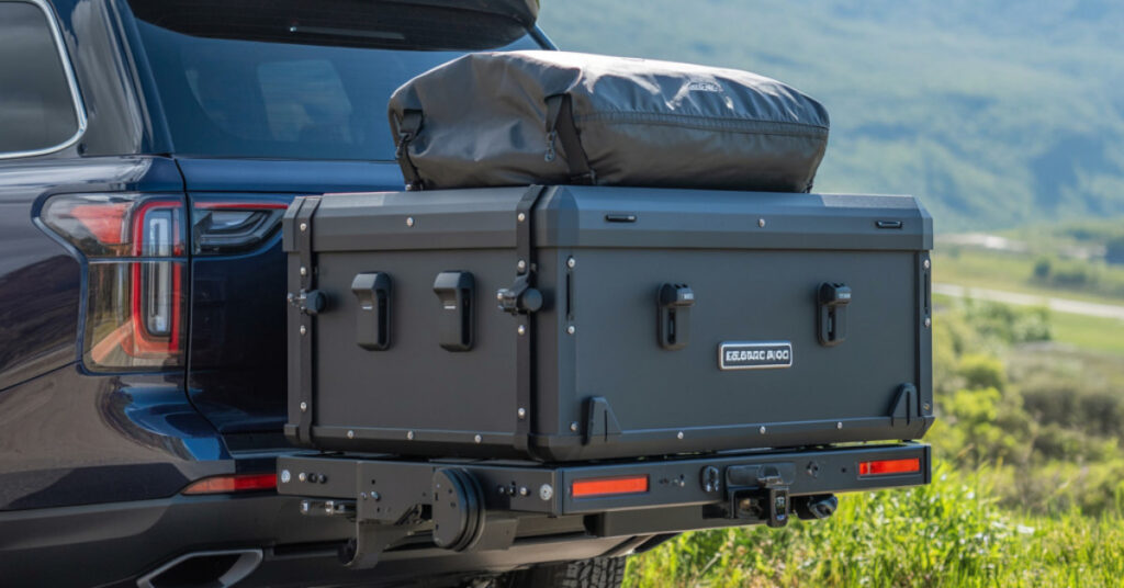 SUV with the largest hitch-mounted cargo box for extra storage on road trips