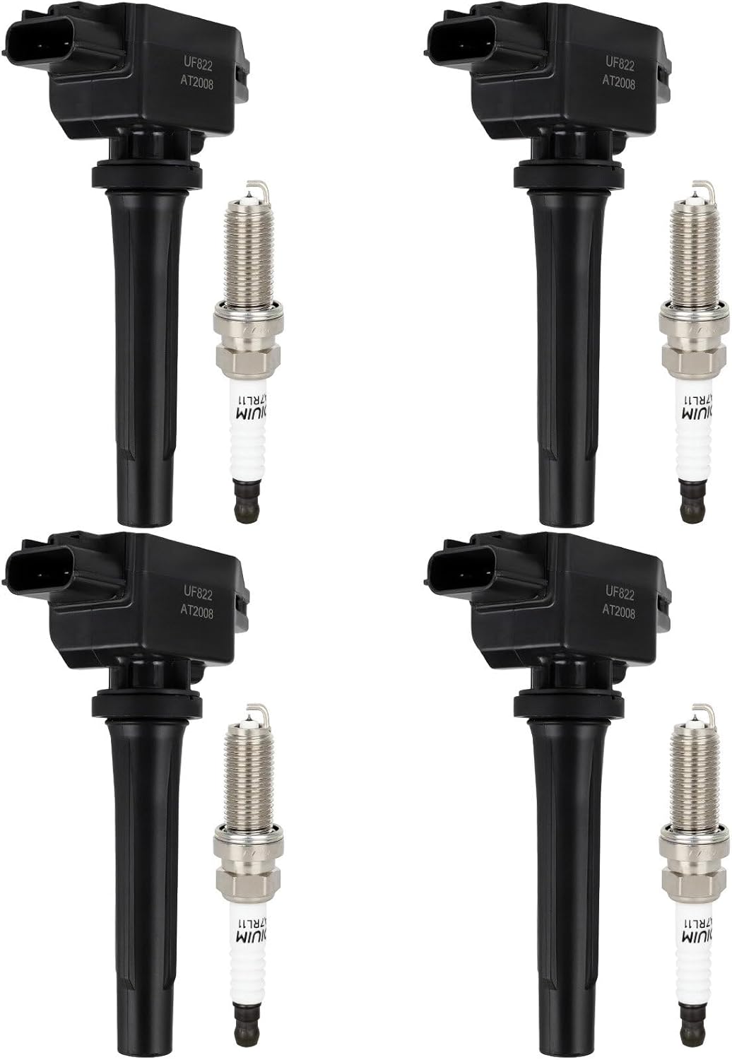 ECCPP Ignition Coils with Iridium Spark Plugs (UF822)