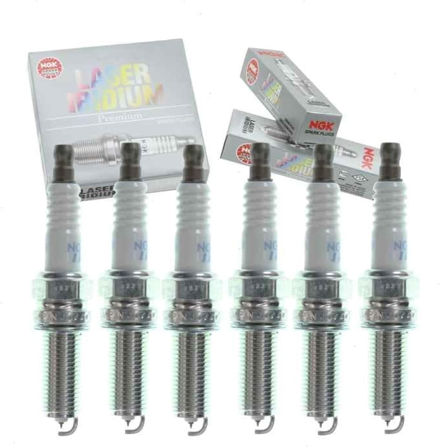 NGK Laser Iridium Spark Plugs (6 pc) – Compatible with Jeep Wrangler 3.6L V6 2012–2014