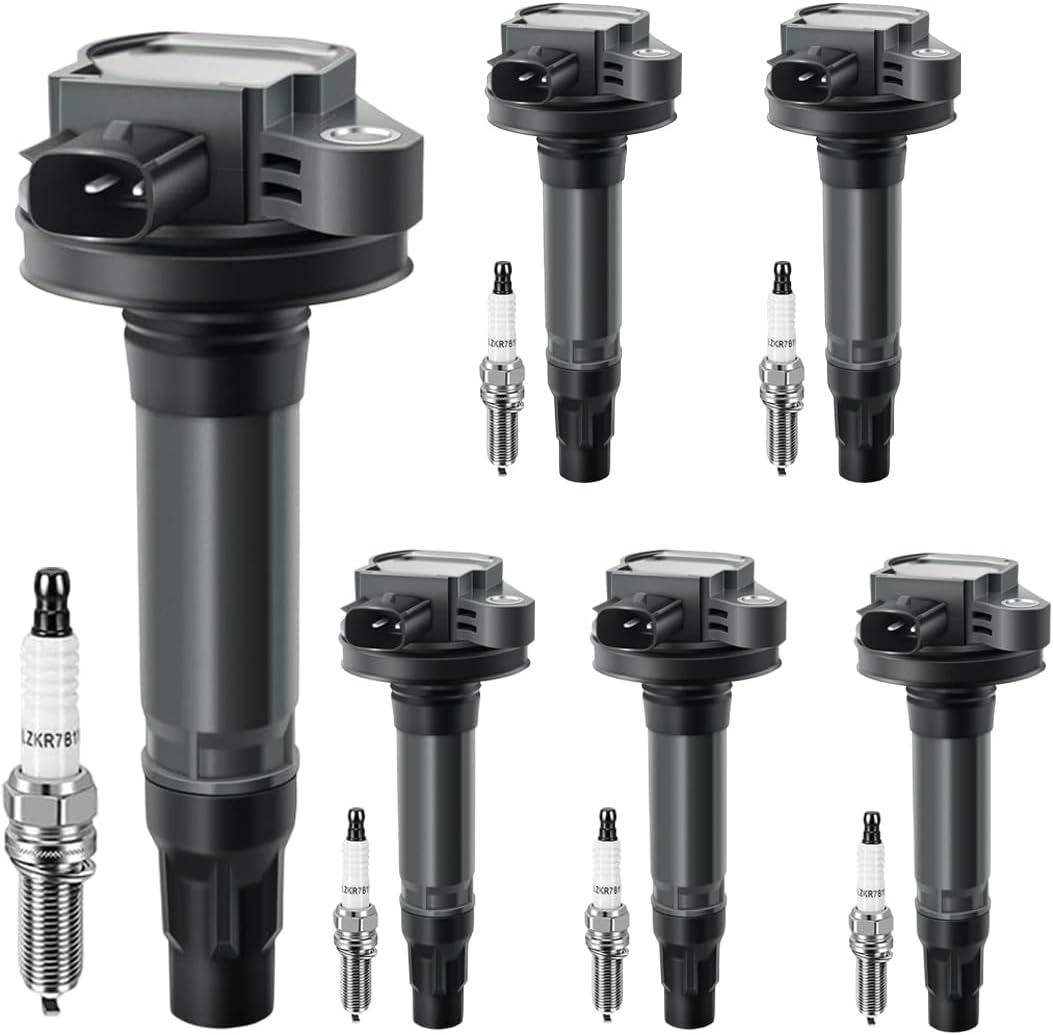 ZYFZZDS 6-Pack Ignition Coil & Platinum Spark Plugs Set for Ford/Lincoln