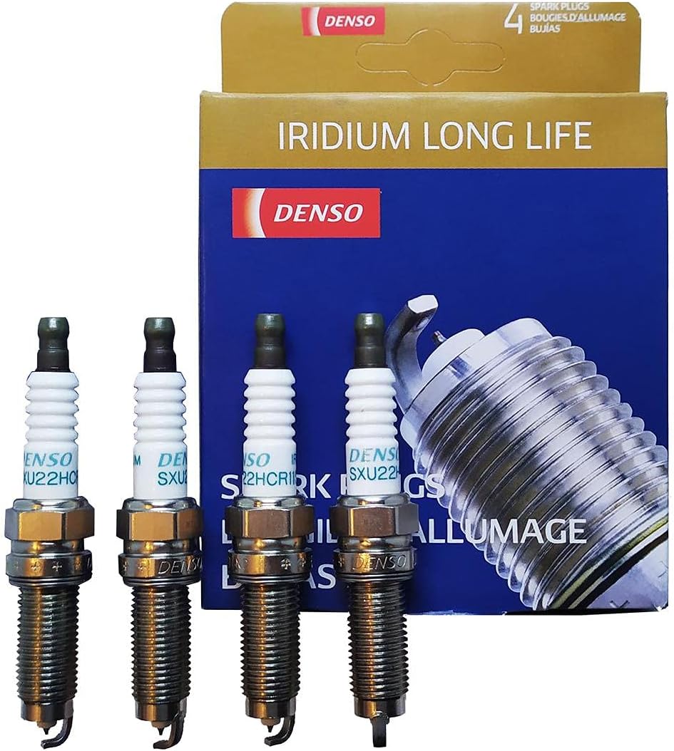 DENSO #3461 Iridium Long Life Spark Plugs (SXU22HCR11S, 4 PCS)