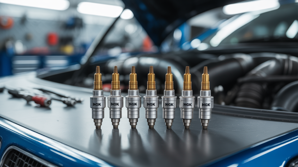 best spark plugs for 3.6 Pentastar displayed on a car engine showing NGK high-performance spark plugs for reliable ignition and optimal engine performance