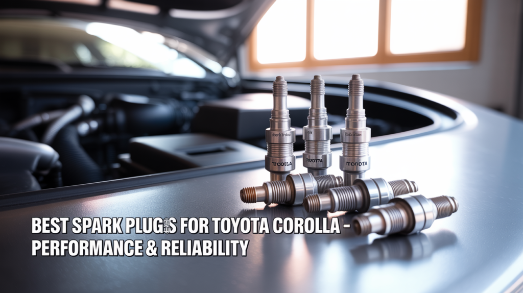 Best spark plugs for Toyota Corolla displayed on engine bay showing performance and reliability.
