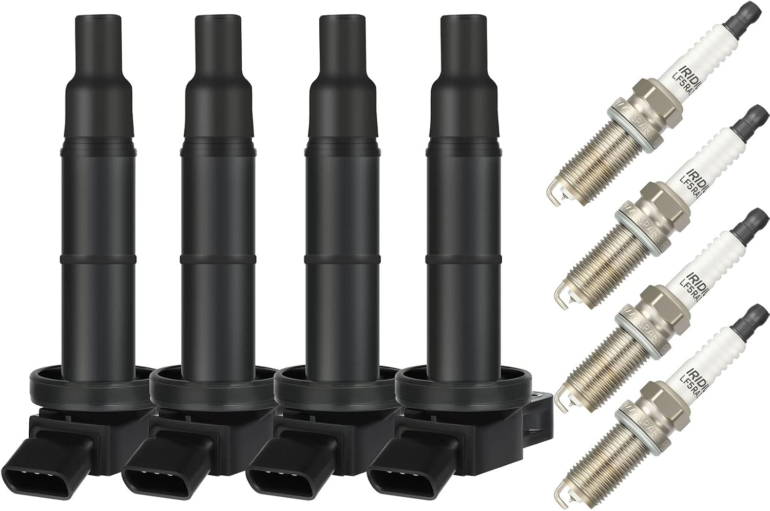 OCPTY Ignition Coil Coils Pack with Iridium Spark Plugs (RAV4 2.4L 2001–2008)