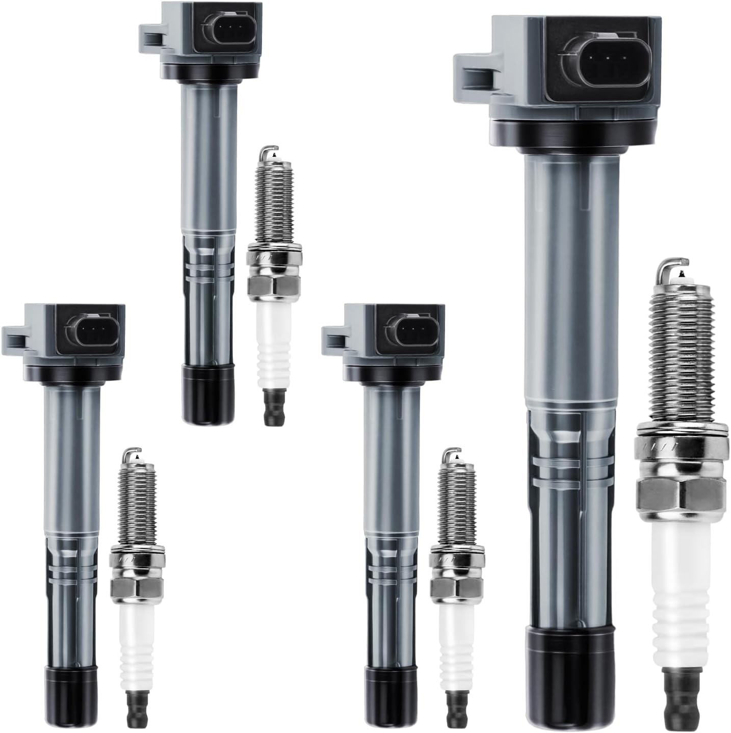 Motorevo UF602 Ignition Coil + 97390 Spark Plug Set