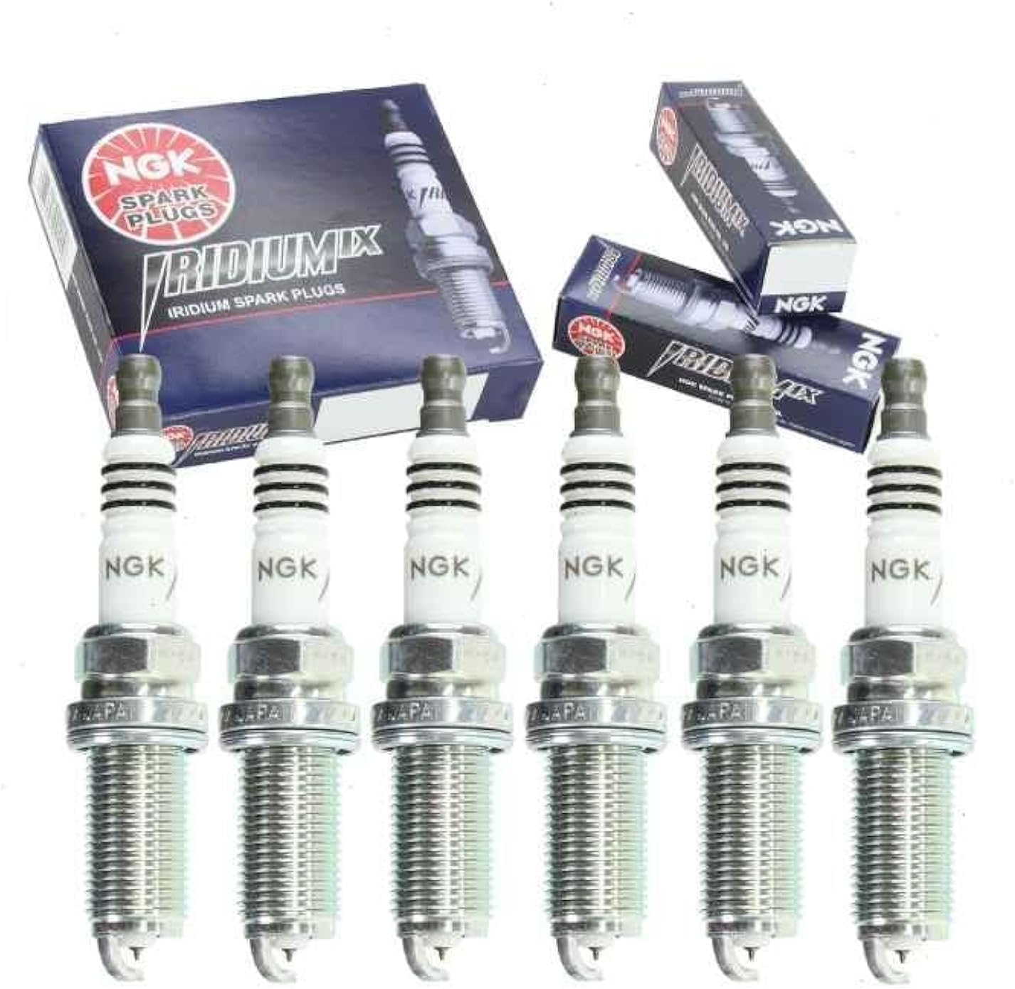 NGK Iridium IX Spark Plugs (6 pc, compatible with Toyota RAV4 3.5L V6 2006–2012)