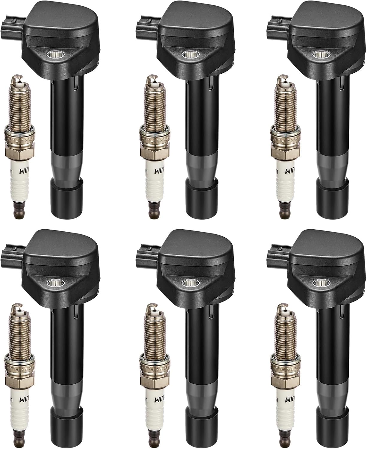 BDFHYK Ignition Coils UF603 & Iridium Spark Plug 97390 (Set of 6)