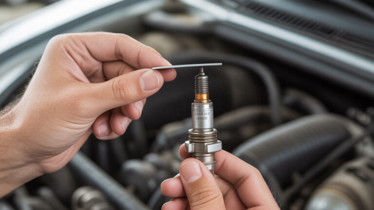 How to Check Spark Plug Gap Without Tool using a simple card for measurement