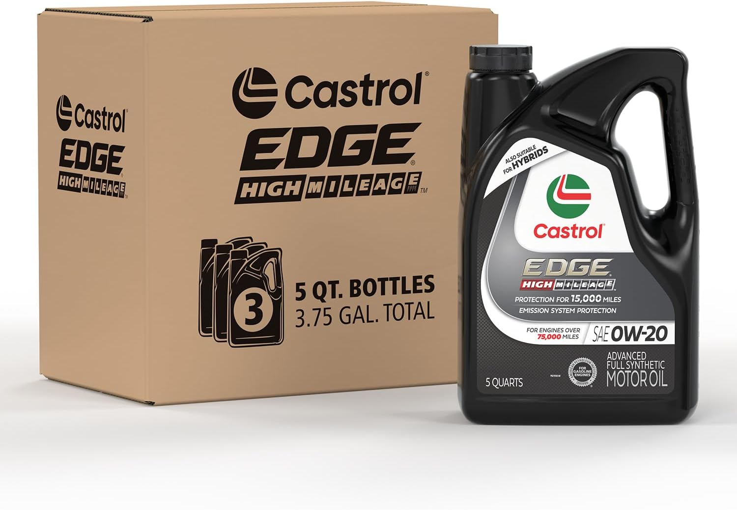 Castrol EDGE High Mileage 0W-20 Full Synthetic Motor Oil