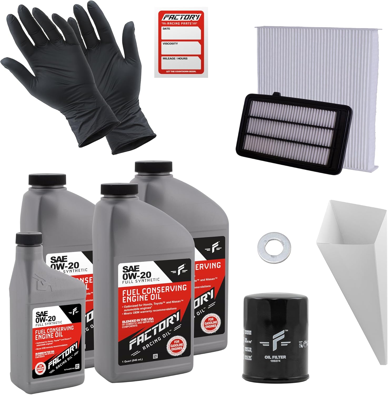 Deluxe Oil Change Kit for Honda Civic & CR-V 0W-20