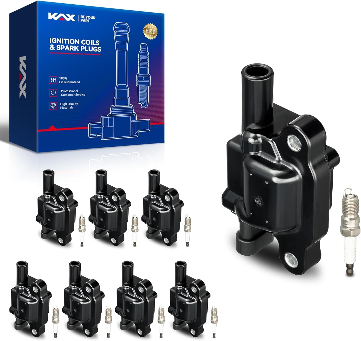 KAX Ignition Coils & Double Iridium Spark Plug Kit