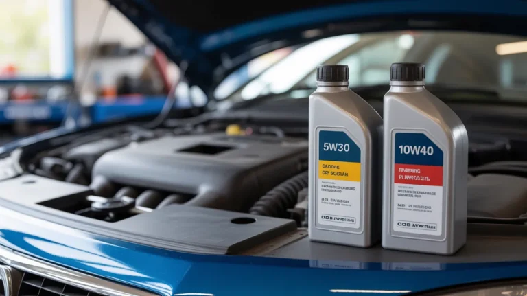 Can I use 5W30 instead of 10W40 engine oil comparison in car engine bay