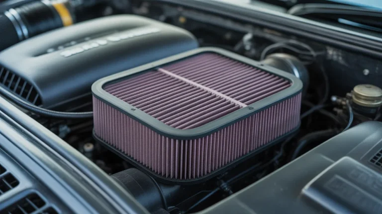 best performance air filter for car installed in engine bay for improved airflow and horsepower